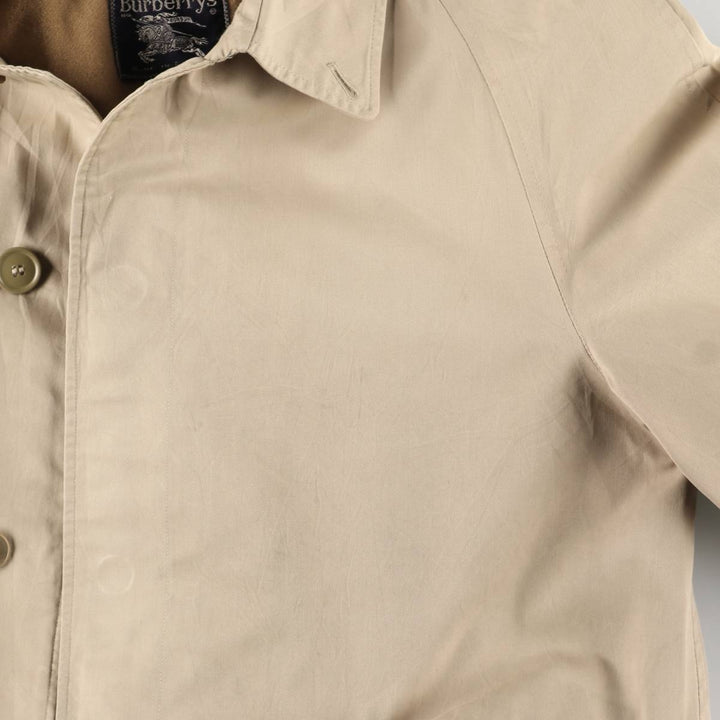 Burberry's Balmacaan Coat, Made in England, Men's Size L unclear Beige type Vintage Second Hand