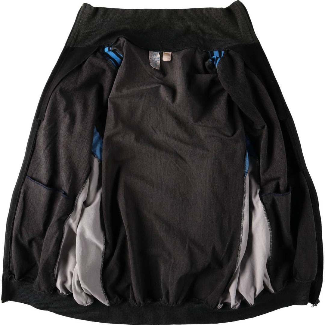 Vintage 1970'S adidas VENTEX velour jersey track jacket, men's size XL polyester black type Vintage Second Hand