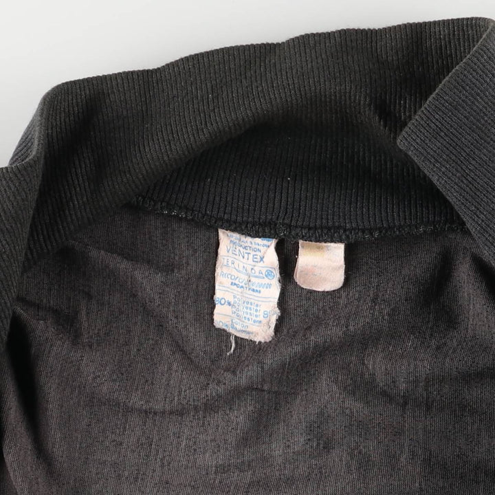 Vintage 1970'S adidas VENTEX velour jersey track jacket, men's size XL polyester black type Vintage Second Hand