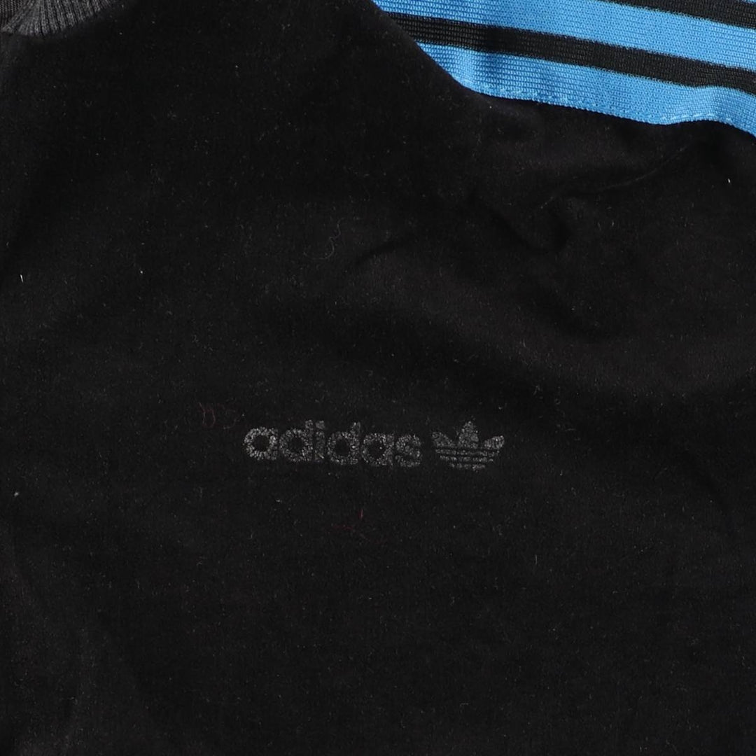 Vintage 1970'S adidas VENTEX velour jersey track jacket, men's size XL polyester black type Vintage Second Hand