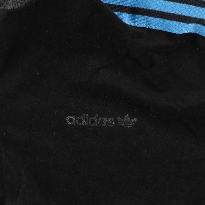 Vintage 1970'S adidas VENTEX velour jersey track jacket, men's size XL polyester black type Vintage Second Hand