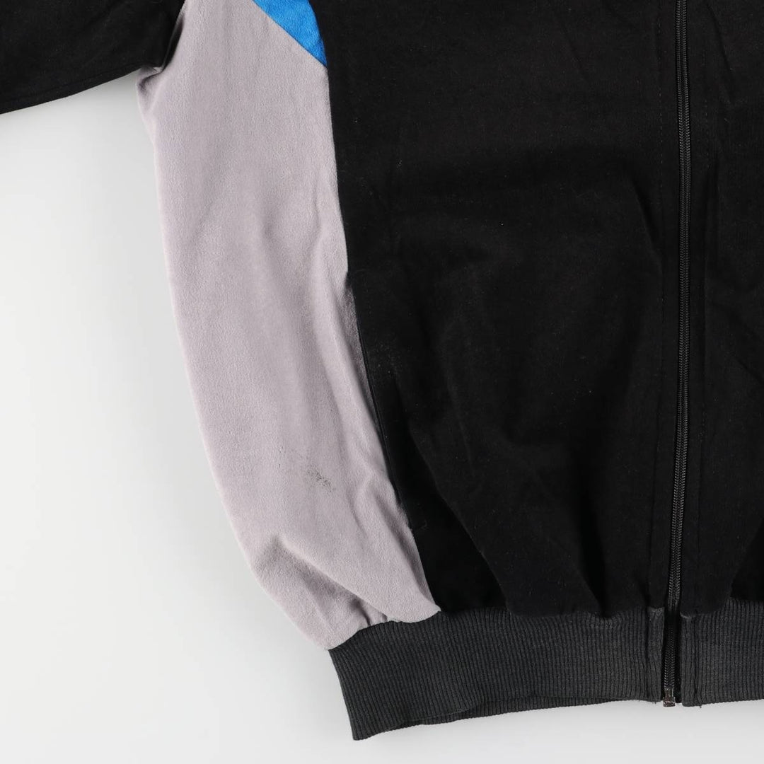 Vintage 1970'S adidas VENTEX velour jersey track jacket, men's size XL polyester black type Vintage Second Hand