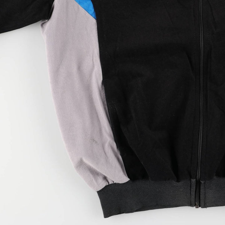 Vintage 1970'S adidas VENTEX velour jersey track jacket, men's size XL polyester black type Vintage Second Hand