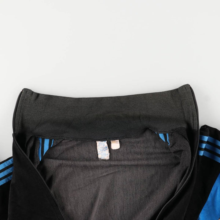 Vintage 1970'S adidas VENTEX velour jersey track jacket, men's size XL polyester black type Vintage Second Hand