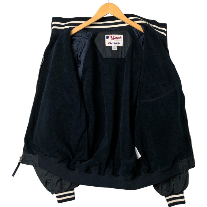 90s-00'S Majestic MLB New York Yankees Stars and Stripes Nylon Blouson, Men's Size L Polyurethane Coated Nylon navy blue type Vintage Second Hand