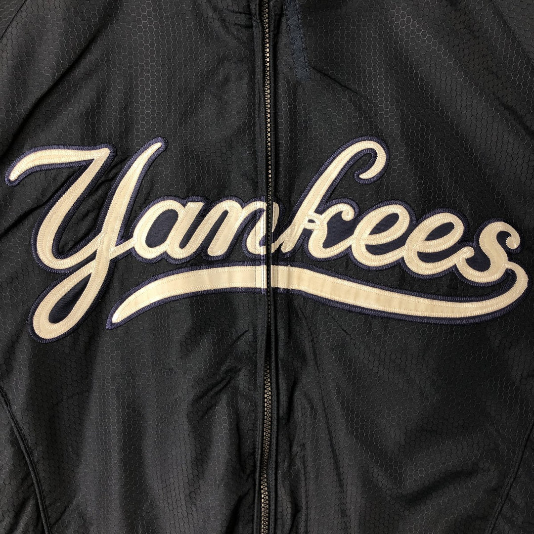 90s-00'S Majestic MLB New York Yankees Stars and Stripes Nylon Blouson, Men's Size L Polyurethane Coated Nylon navy blue type Vintage Second Hand