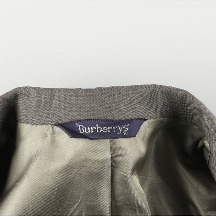 Burberry's wool tailored jacket, made in the USA, size L wool gray type Vintage Second Hand