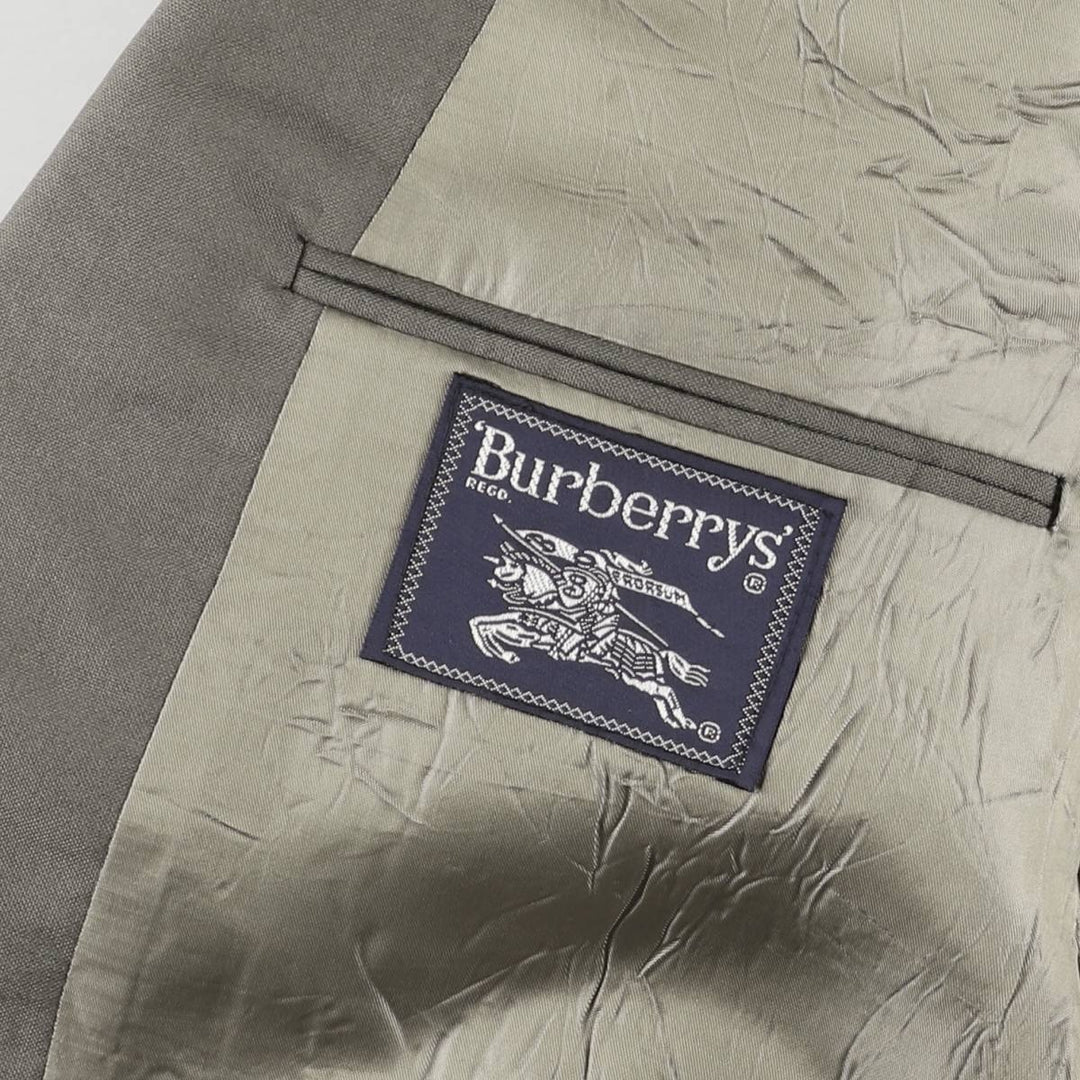 Burberry's wool tailored jacket, made in the USA, size L wool gray type Vintage Second Hand