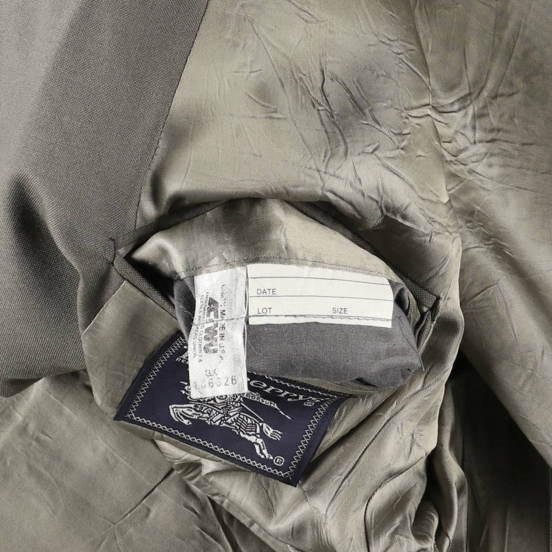 Burberry's wool tailored jacket, made in the USA, size L wool gray type Vintage Second Hand
