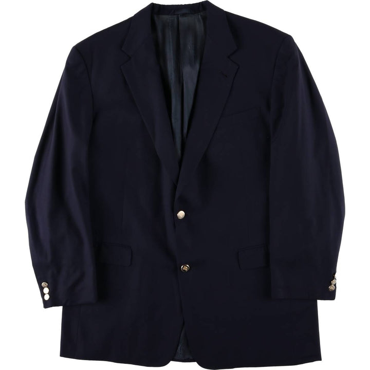 Burberry's BURBERRY LONDON Navy Blazer, Tailored Jacket, Made in USA, Men's Size XL wool navy blue type Vintage Second Hand