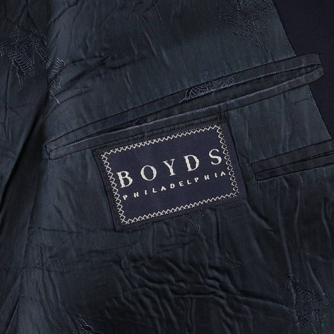 Burberry's BURBERRY LONDON Navy Blazer, Tailored Jacket, Made in USA, Men's Size XL wool navy blue type Vintage Second Hand