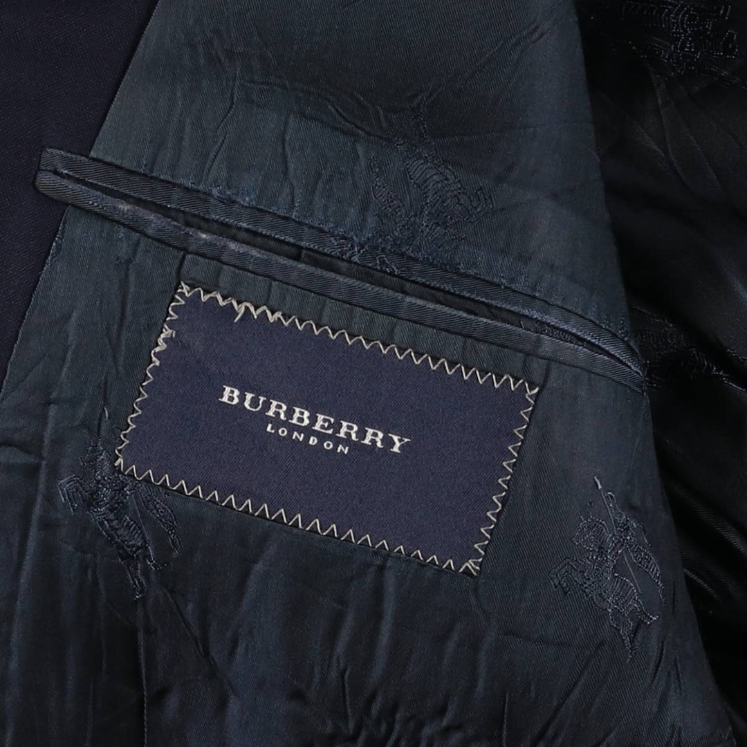 Burberry's BURBERRY LONDON Navy Blazer, Tailored Jacket, Made in USA, Men's Size XL wool navy blue type Vintage Second Hand