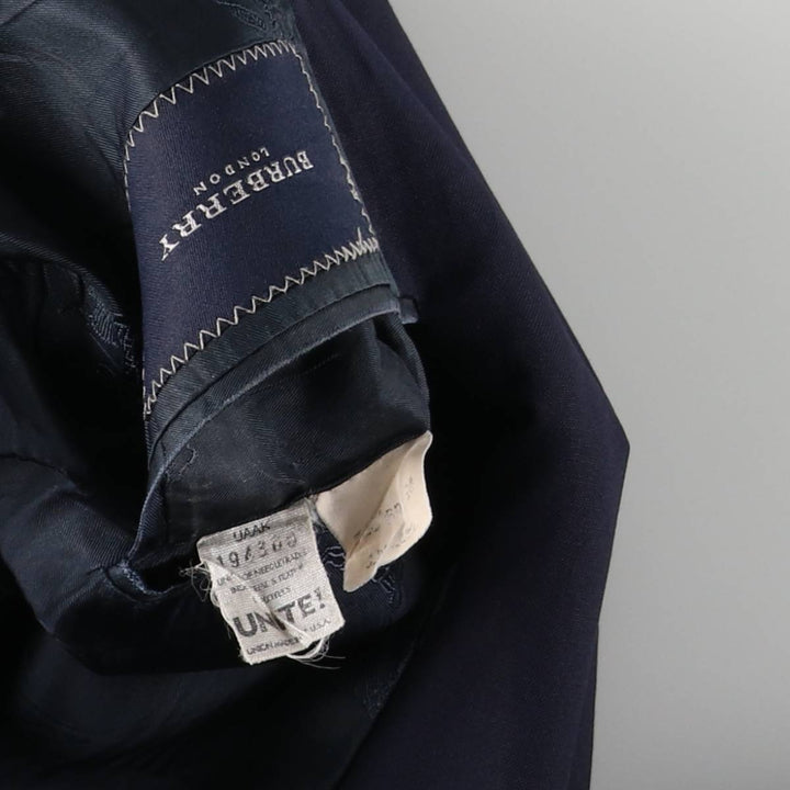 Burberry's BURBERRY LONDON Navy Blazer, Tailored Jacket, Made in USA, Men's Size XL wool navy blue type Vintage Second Hand