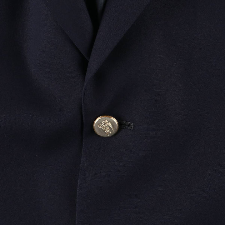 Burberry's BURBERRY LONDON Navy Blazer, Tailored Jacket, Made in USA, Men's Size XL wool navy blue type Vintage Second Hand