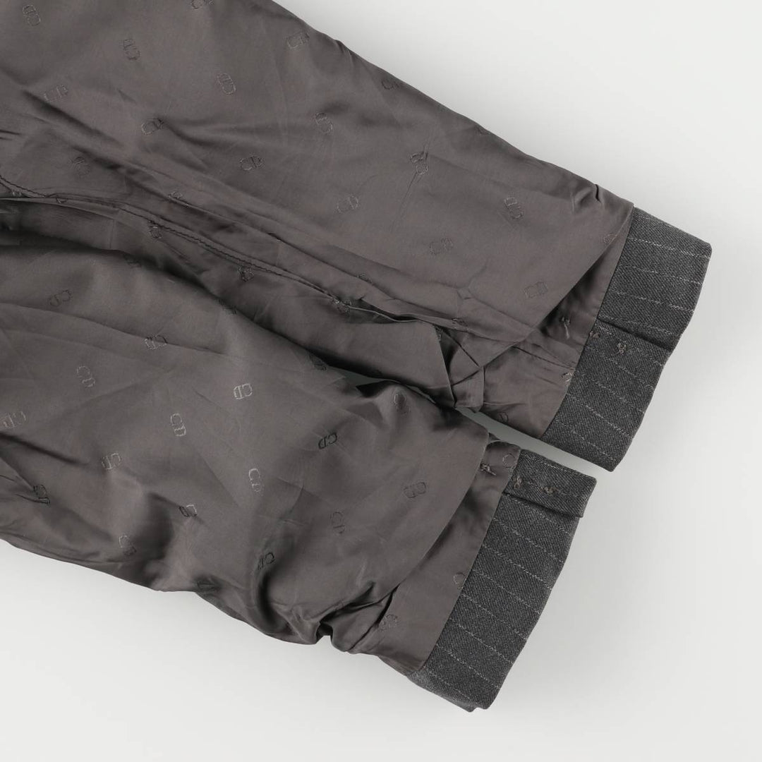 Christian Dior MONSIEUR Striped Wool Tailored Jacket, Made in England, Men's Size Small wool gray type Vintage Second Hand