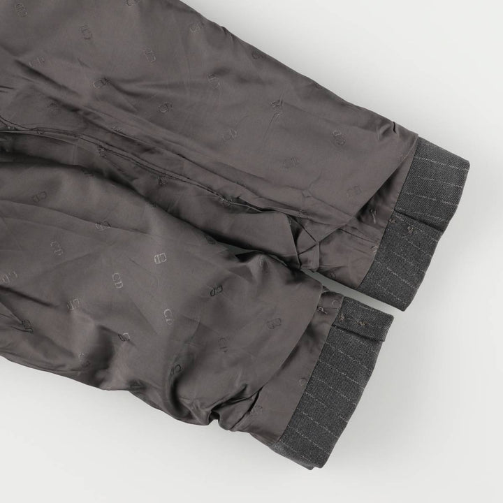 Christian Dior MONSIEUR Striped Wool Tailored Jacket, Made in England, Men's Size Small wool gray type Vintage Second Hand