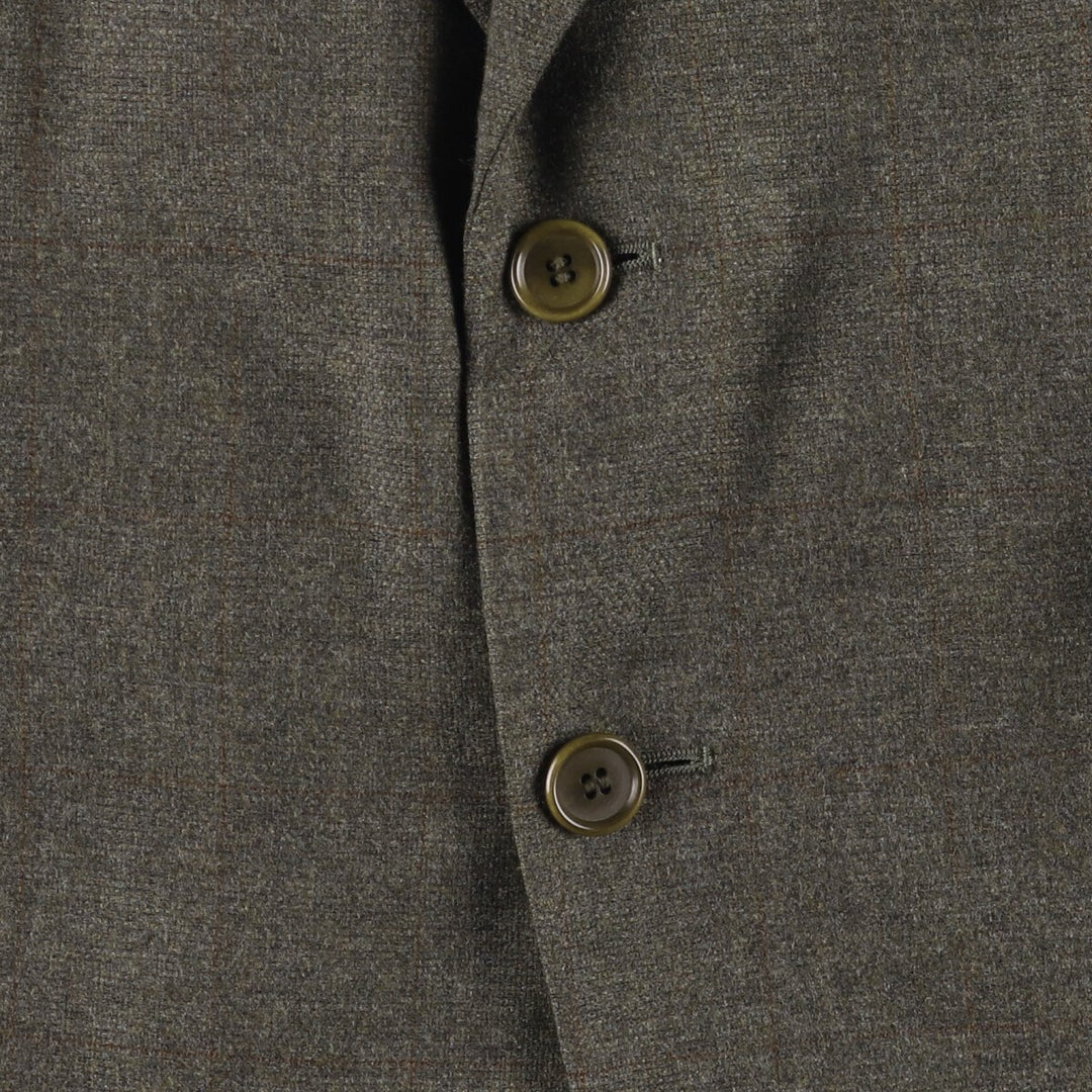 Yves Saint Laurent POUR HOMME Check Pattern Tailored Jacket, Men's Size Medium unclear Charcoal Vintage Second Hand