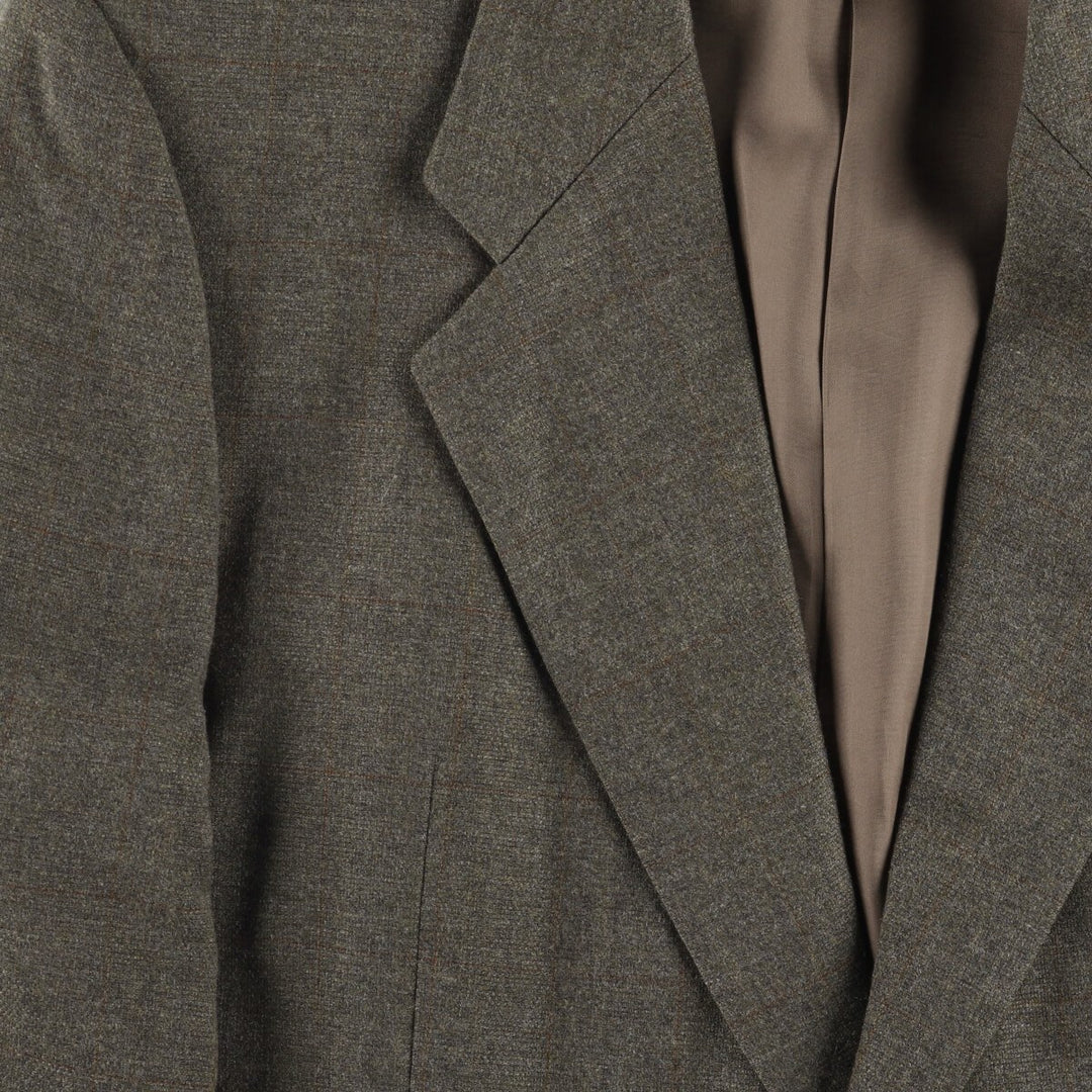 Yves Saint Laurent POUR HOMME Check Pattern Tailored Jacket, Men's Size Medium unclear Charcoal Vintage Second Hand