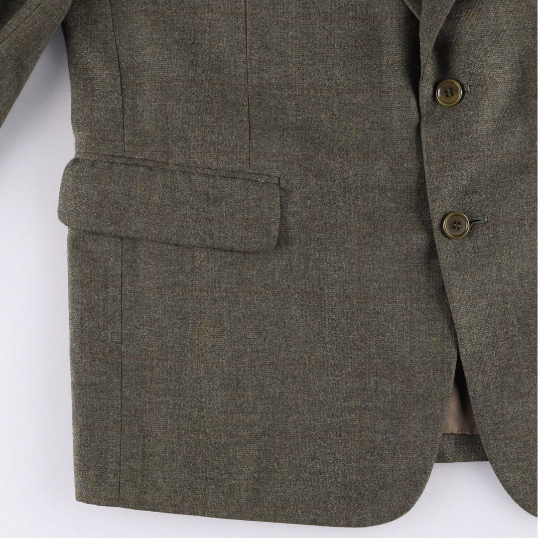 Yves Saint Laurent POUR HOMME Check Pattern Tailored Jacket, Men's Size Medium unclear Charcoal Vintage Second Hand