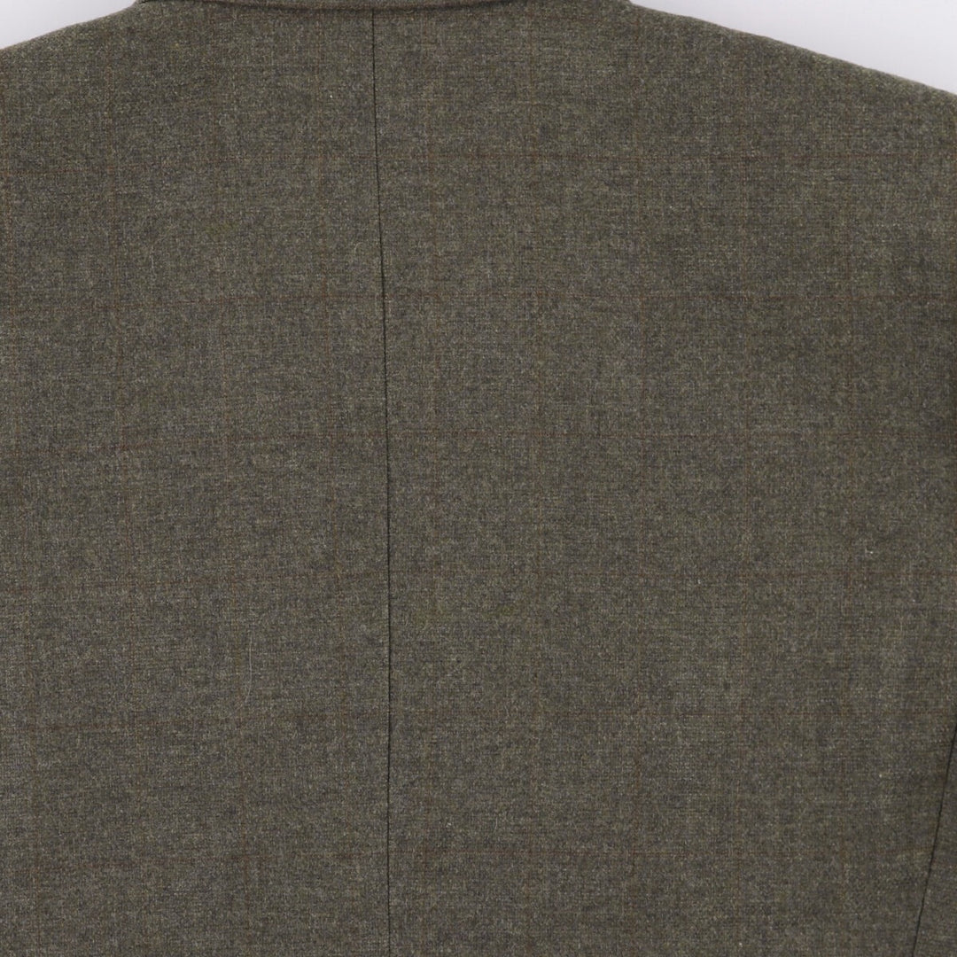 Yves Saint Laurent POUR HOMME Check Pattern Tailored Jacket, Men's Size Medium unclear Charcoal Vintage Second Hand