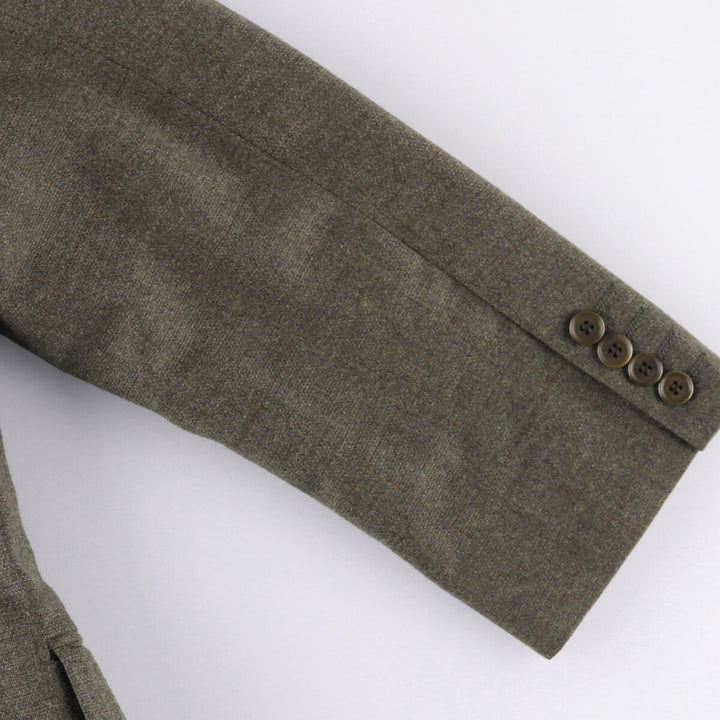 Yves Saint Laurent POUR HOMME Check Pattern Tailored Jacket, Men's Size Medium unclear Charcoal Vintage Second Hand