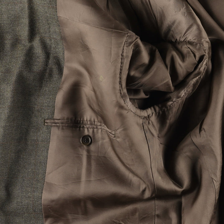 Yves Saint Laurent POUR HOMME Check Pattern Tailored Jacket, Men's Size Medium unclear Charcoal Vintage Second Hand