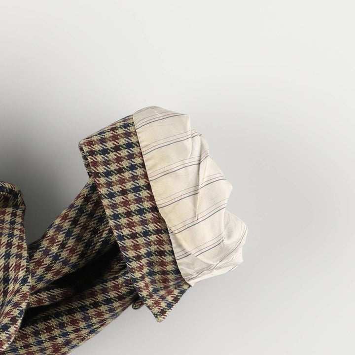 Burberry's Check Pattern Wool Tailored Jacket, Men's Size XL wool brown type Vintage Second Hand