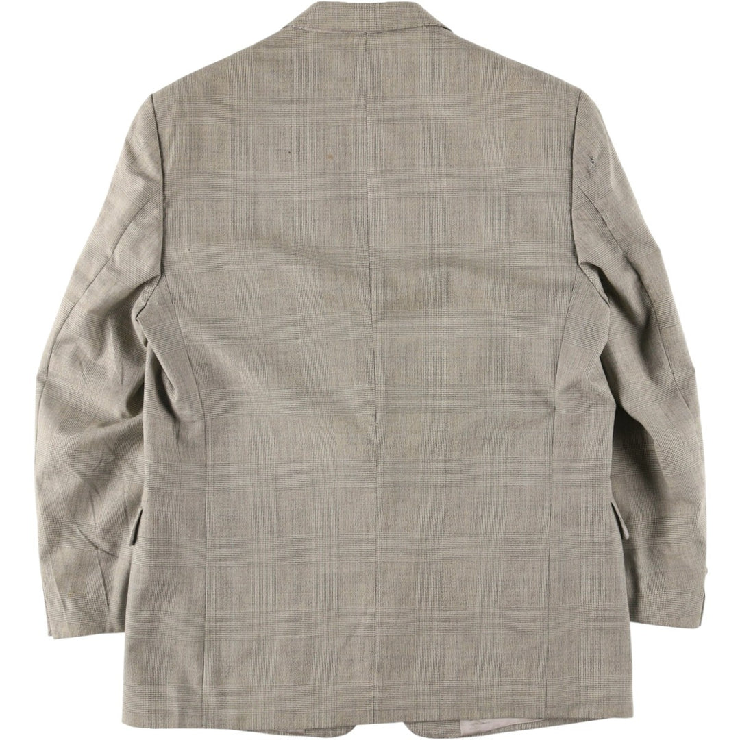 Yves Saint Laurent Check Pattern Tailored Jacket, Made in France, Men's Size L unclear gray type Vintage Second Hand
