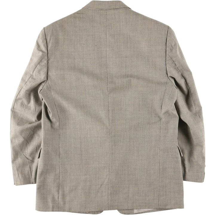 Yves Saint Laurent Check Pattern Tailored Jacket, Made in France, Men's Size L unclear gray type Vintage Second Hand