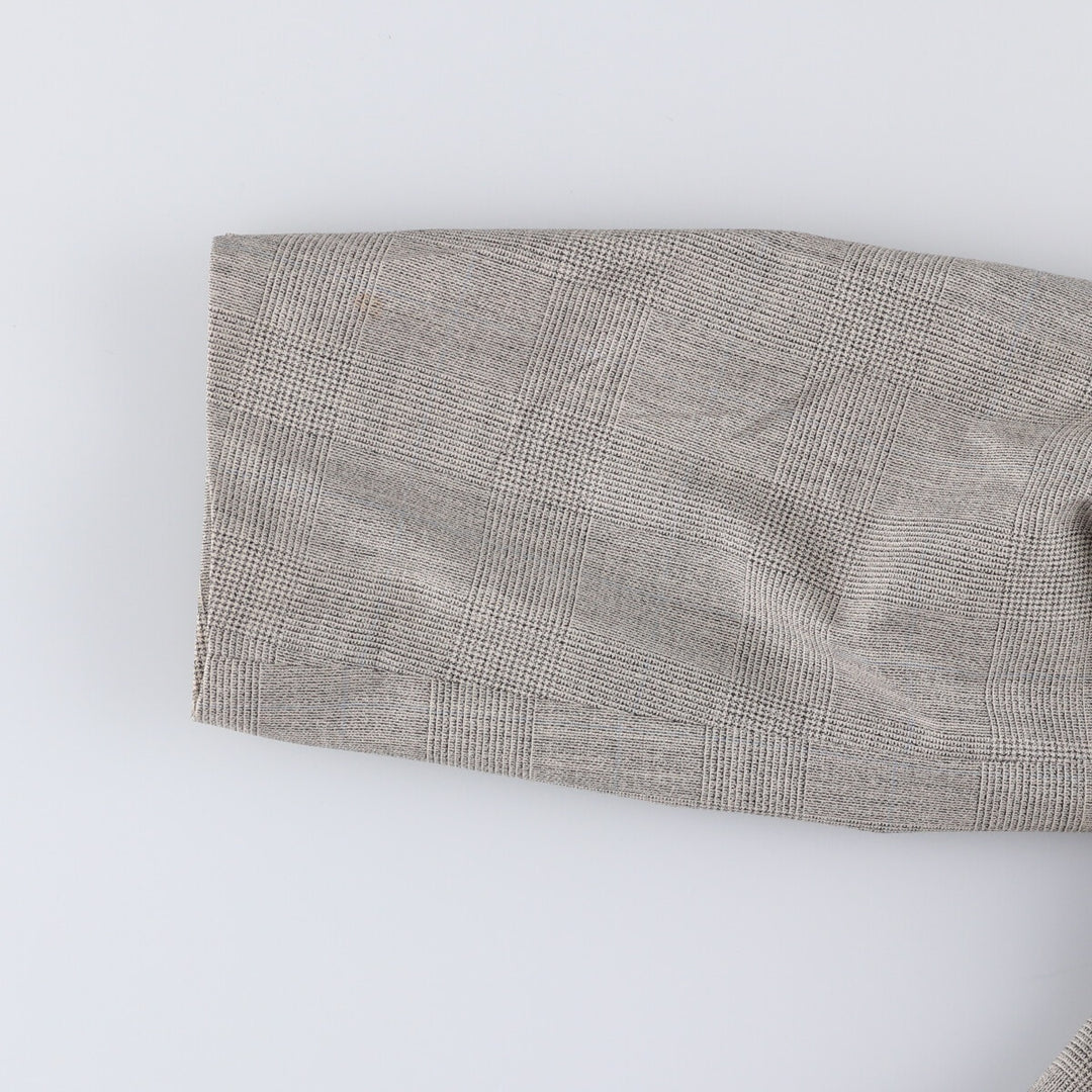 Yves Saint Laurent Check Pattern Tailored Jacket, Made in France, Men's Size L unclear gray type Vintage Second Hand