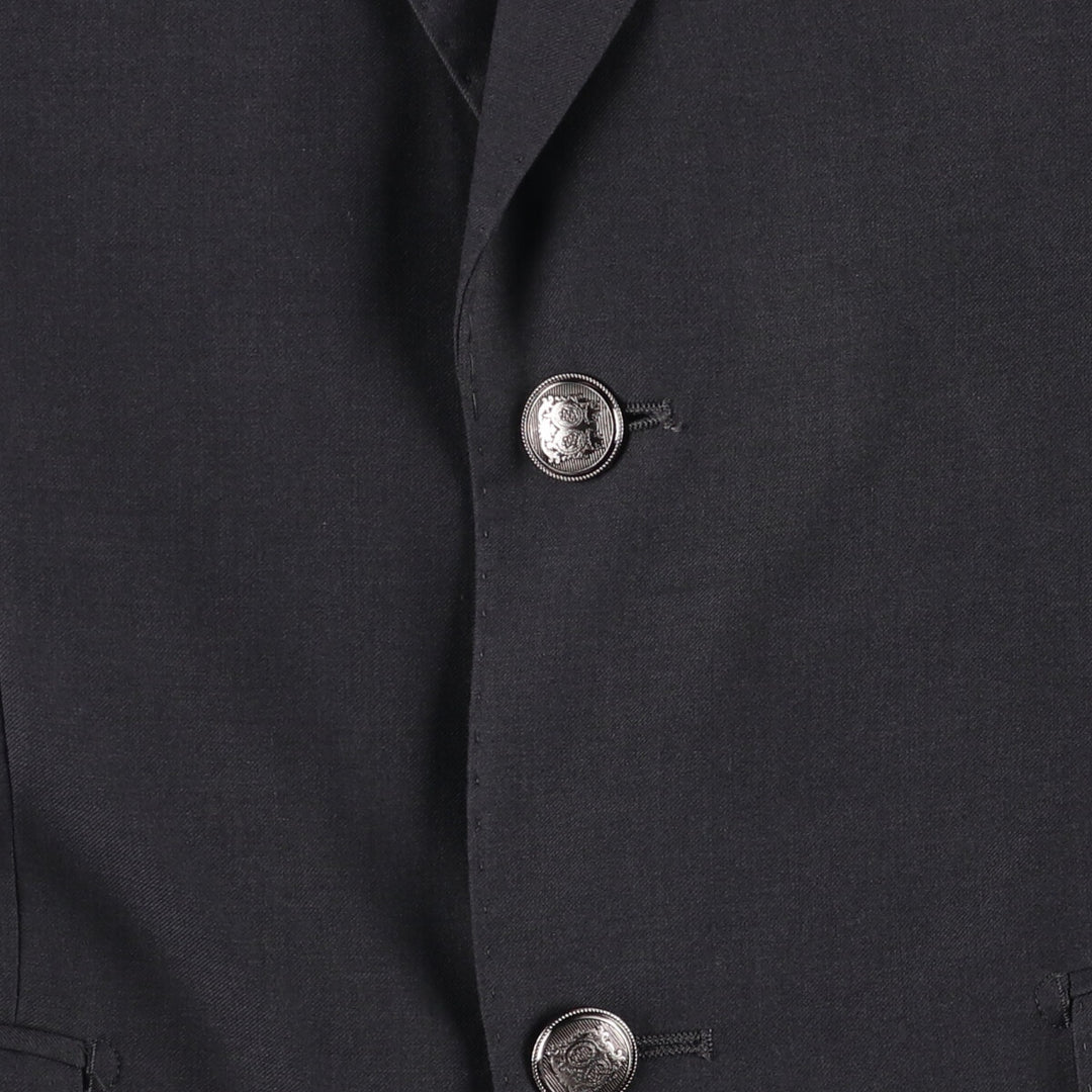 Balmain tailored jacket, men's size S polyester Charcoal Vintage Second Hand