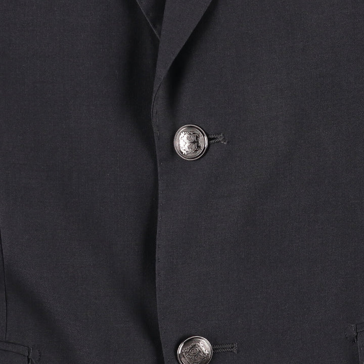 Balmain tailored jacket, men's size S polyester Charcoal Vintage Second Hand