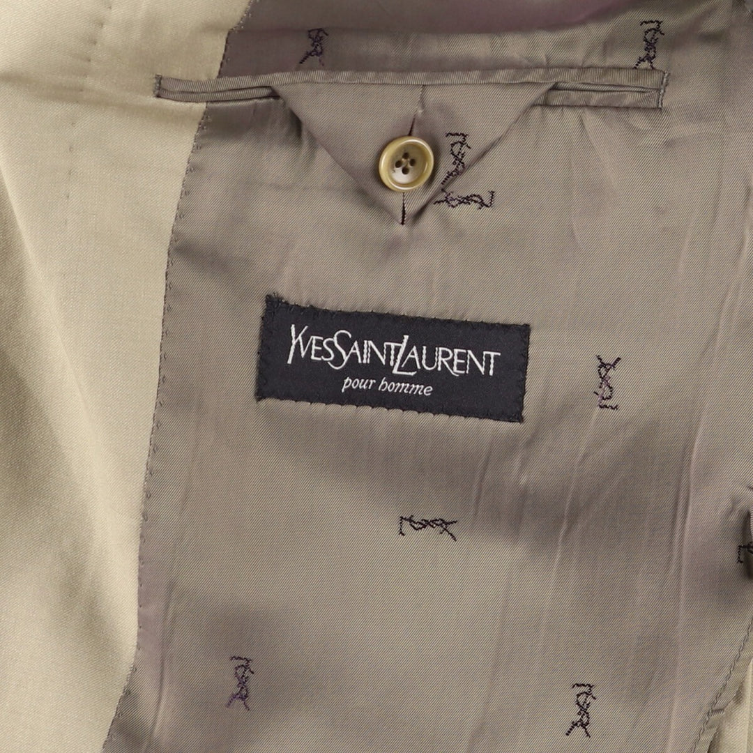 Yves Saint Laurent POUR HOMME tailored jacket, men's size L unclear Beige type Vintage Second Hand