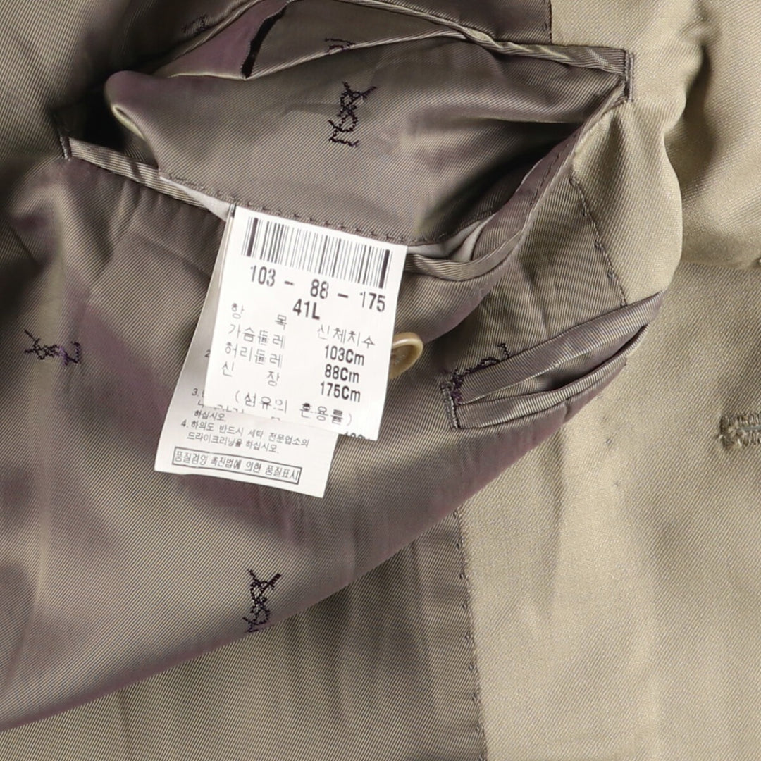 Yves Saint Laurent POUR HOMME tailored jacket, men's size L unclear Beige type Vintage Second Hand