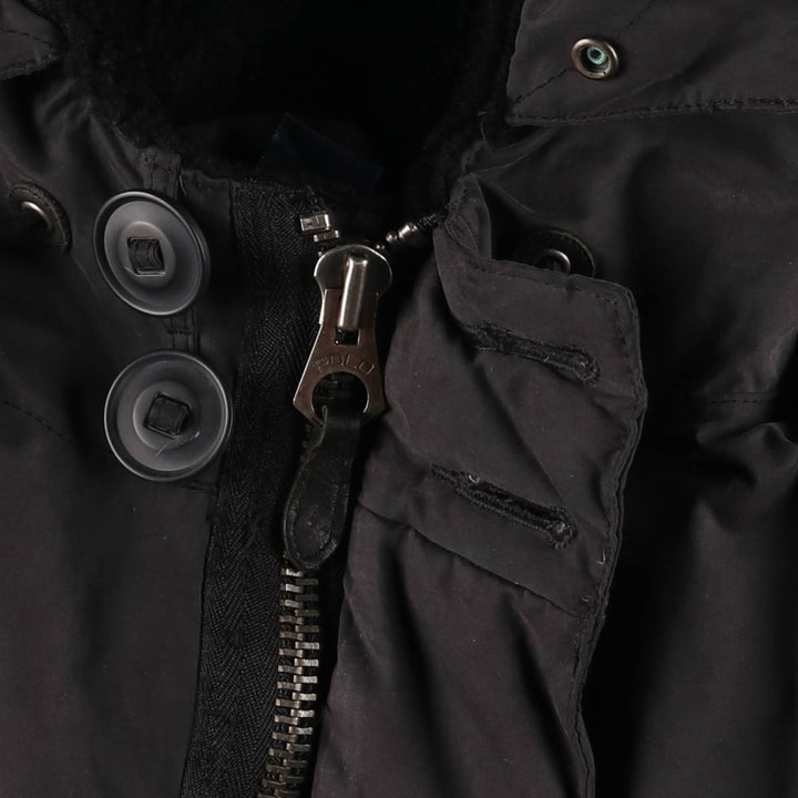 Ralph Lauren POLO by Ralph Lauren Down Parka, Men's Size L polyester black type Vintage Second Hand