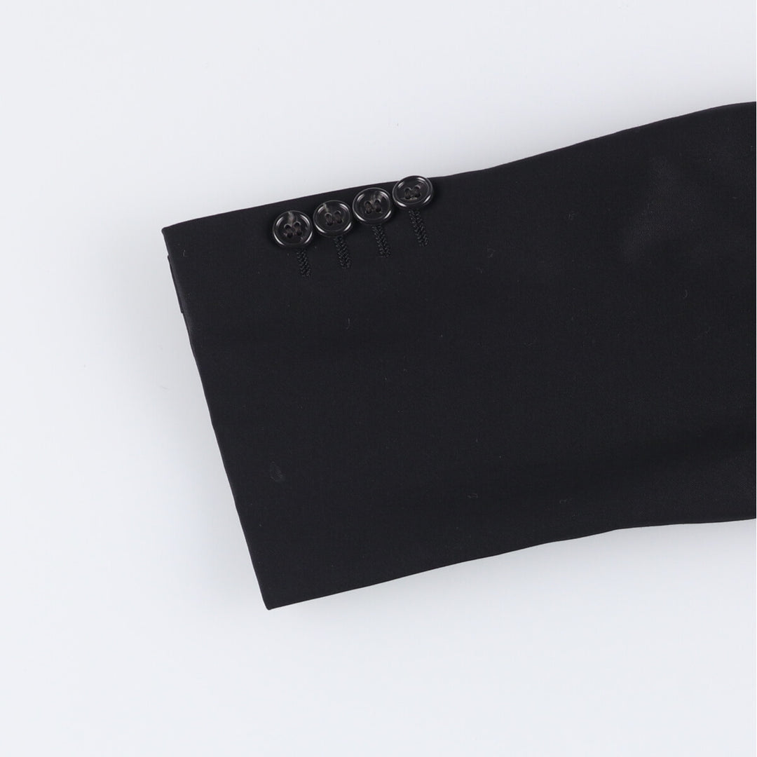 Balmain Slim Fit Wool Tailored Jacket, Men's Size M wool black type Vintage Second Hand