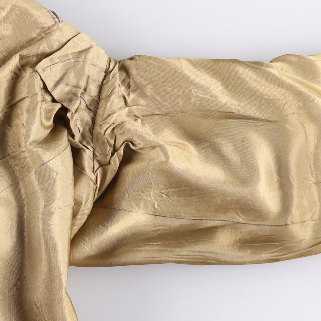 Burberry's Check Pattern Wool Tailored Jacket, Made in USA, Men's Size Medium wool Beige type Vintage Second Hand