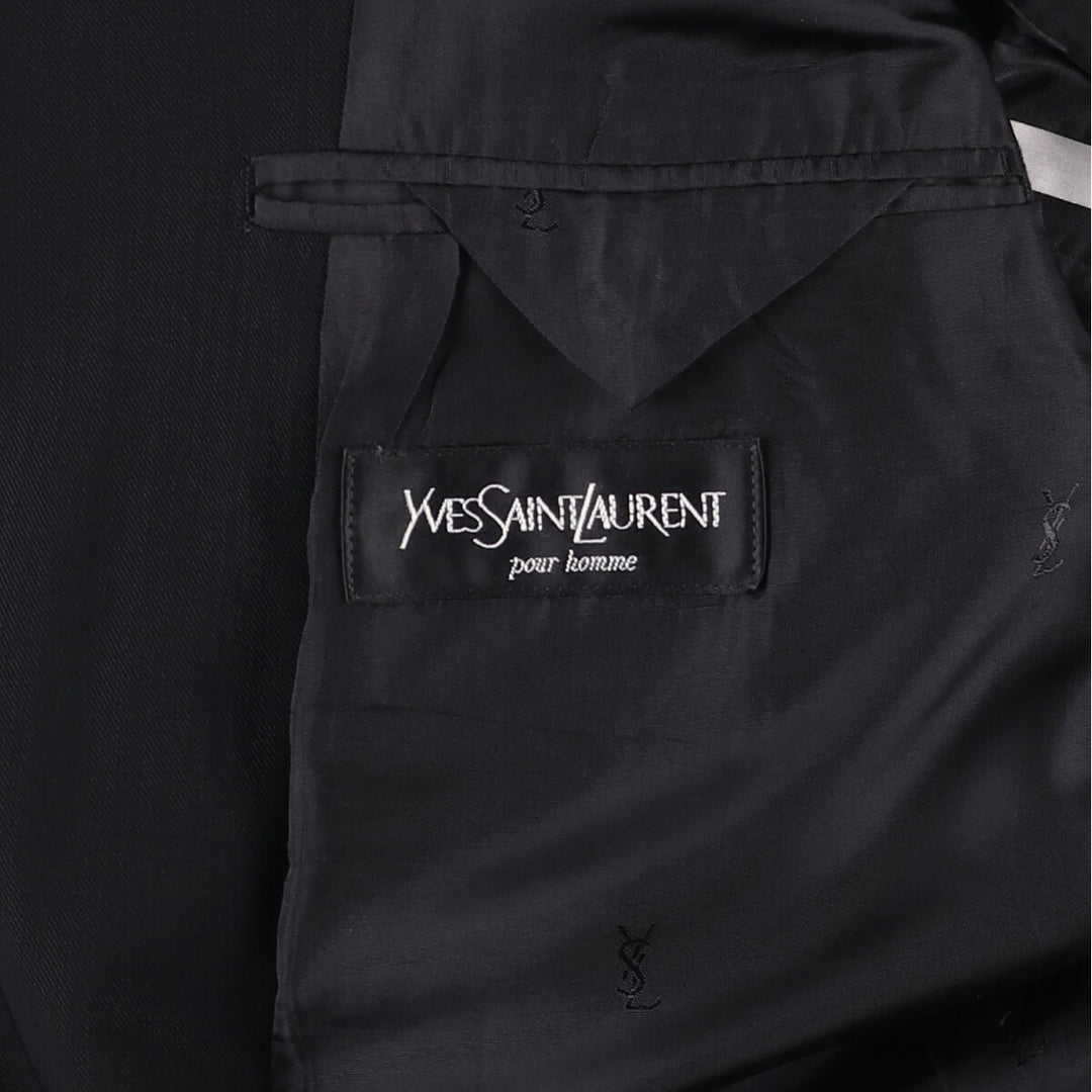 Yves Saint Laurent POUR HOMME wool tailored jacket, men's size L wool black type Vintage Second Hand