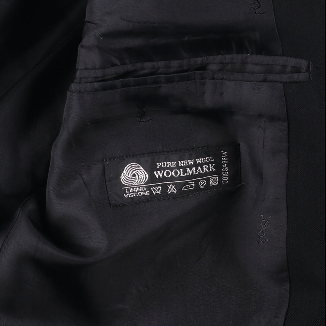 Yves Saint Laurent POUR HOMME wool tailored jacket, men's size L wool black type Vintage Second Hand