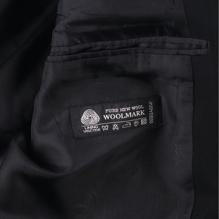 Yves Saint Laurent POUR HOMME wool tailored jacket, men's size L wool black type Vintage Second Hand