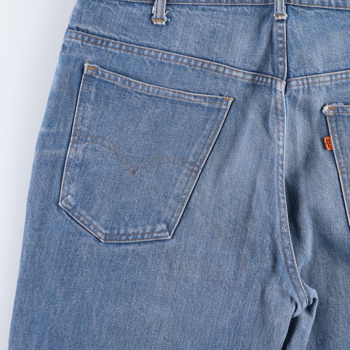Vintage 70s-80'S Levi's Orange Tab Bootcut Denim Pants, Men's Size 34 unclear blue type Vintage Second Hand