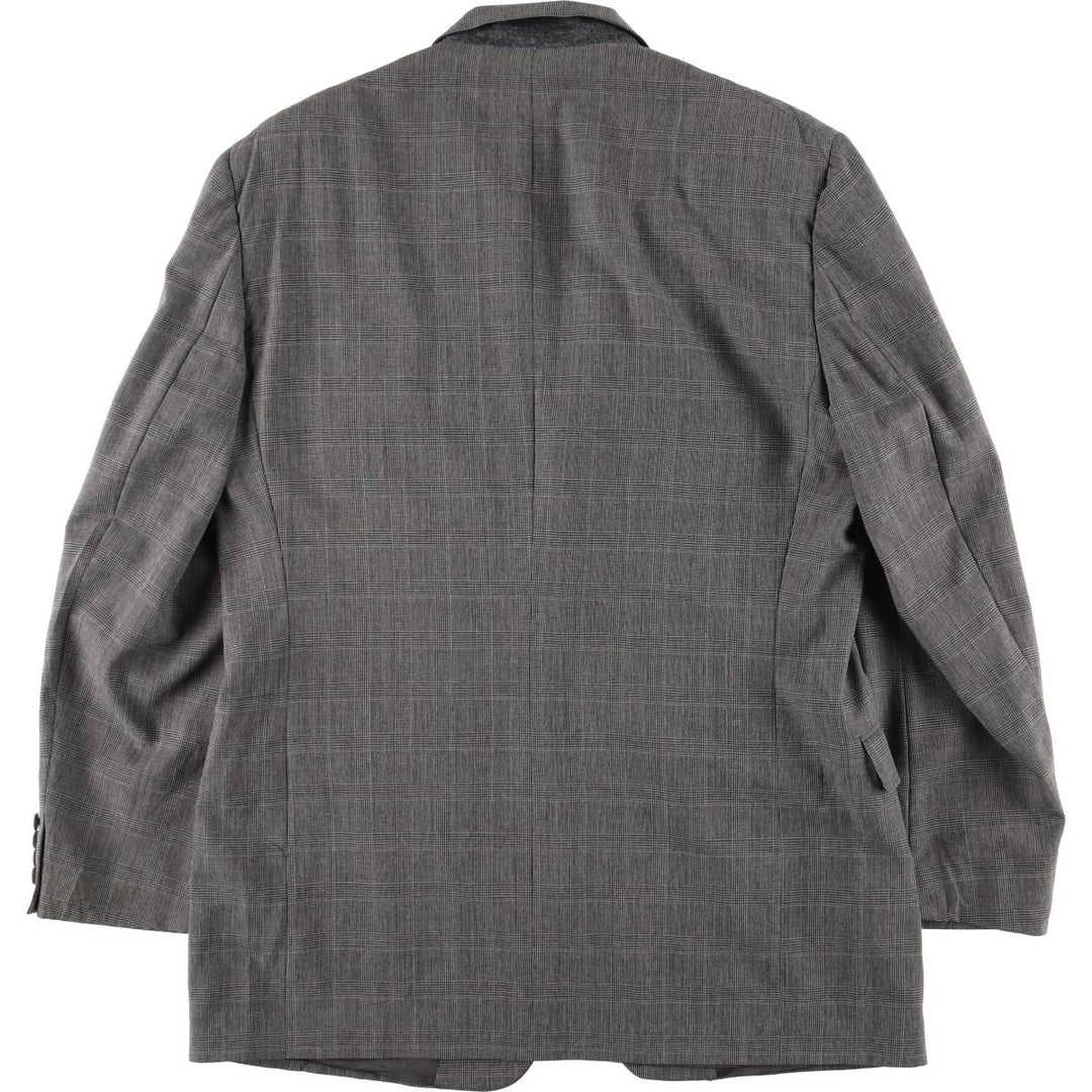 Burberry's Glen Plaid Wool Tailored Jacket, Made in USA, Men's Size L wool gray type Vintage Second Hand