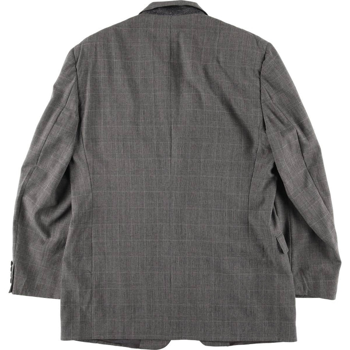 Burberry's Glen Plaid Wool Tailored Jacket, Made in USA, Men's Size L wool gray type Vintage Second Hand