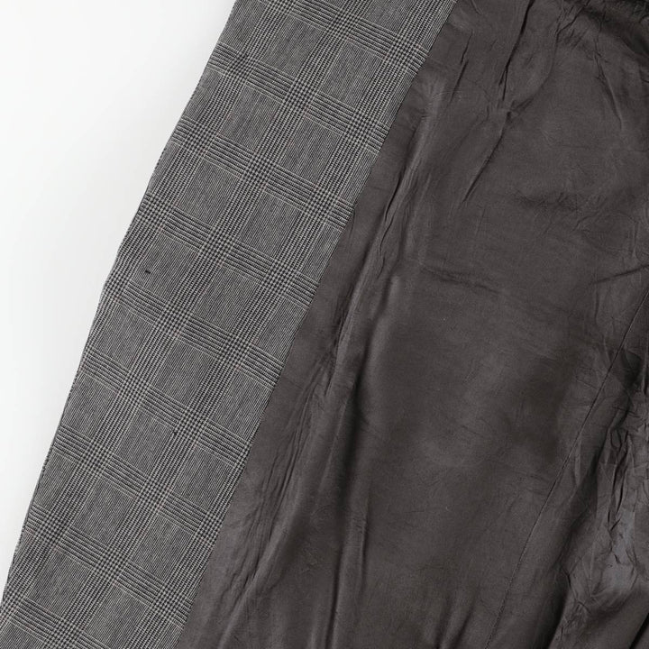 Burberry's Glen Plaid Wool Tailored Jacket, Made in USA, Men's Size L wool gray type Vintage Second Hand