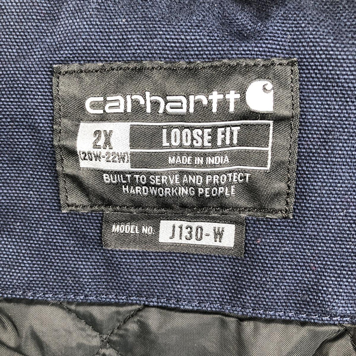 Carhartt Active Jacket, Padded Duck Full-Zip Hoodie, Women's, XXL cotton navy blue type Vintage Second Hand