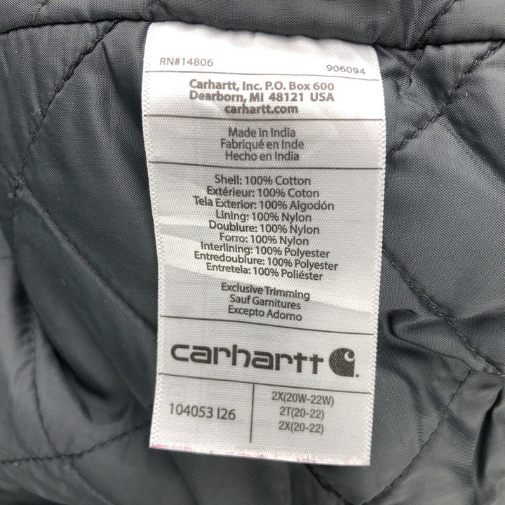 Carhartt Active Jacket, Padded Duck Full-Zip Hoodie, Women's, XXL cotton navy blue type Vintage Second Hand