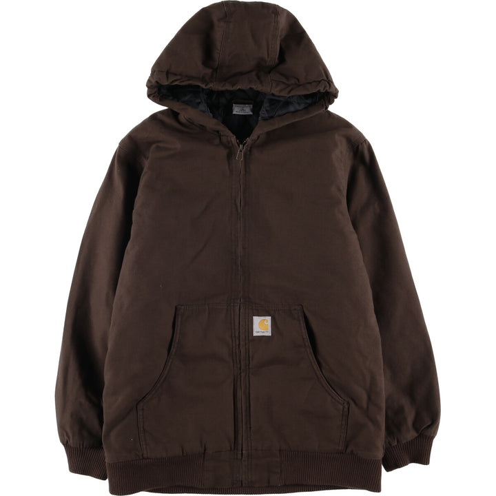 Carhartt Active Jacket, Padded Duck Full-Zip Hoodie, Women's, Size XL cotton brown type Vintage Second Hand