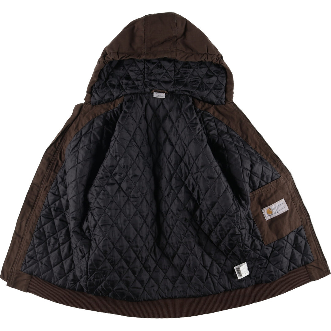 Carhartt Active Jacket, Padded Duck Full-Zip Hoodie, Women's, Size XL cotton brown type Vintage Second Hand