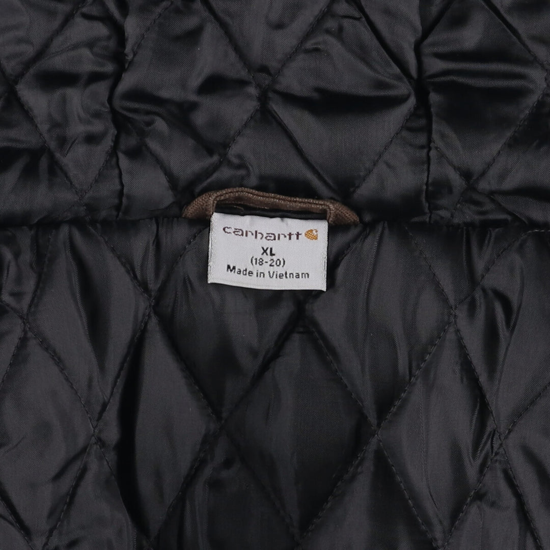 Carhartt Active Jacket, Padded Duck Full-Zip Hoodie, Women's, Size XL cotton brown type Vintage Second Hand