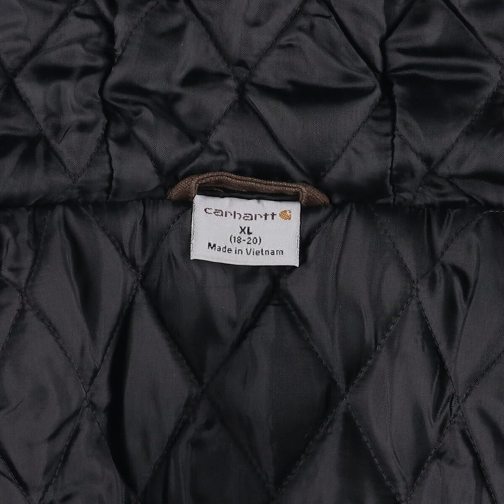 Carhartt Active Jacket, Padded Duck Full-Zip Hoodie, Women's, Size XL cotton brown type Vintage Second Hand